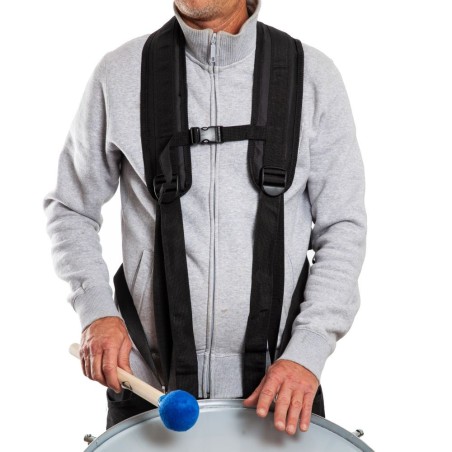 Sangle Surdo Harnais Luxe  2 crochets -  Contemporânea PRO - CSH-SH01 - vue de face confort pour jouer