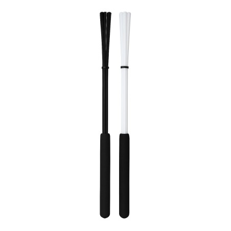 Baguette de tamborim 3 brins évasés 36 cm - dure -  avec Grip - Noir ou Blanc-C-BT09