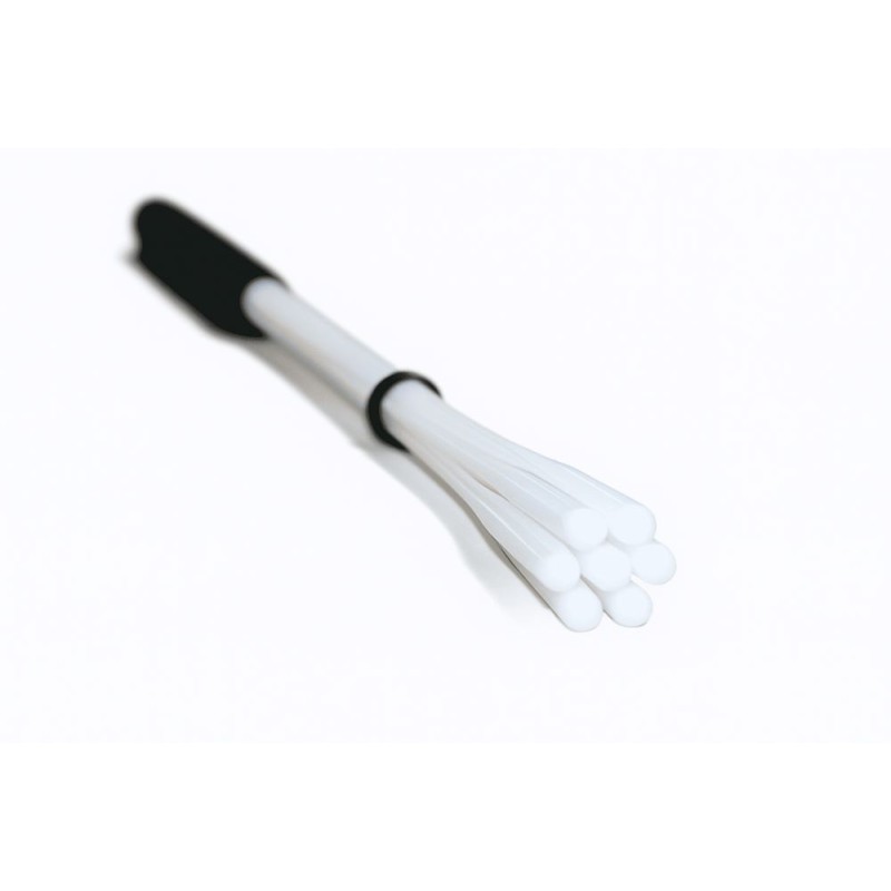 Baguette de tamborim 7 brins évasés 32,5 cm - dure -  avec Grip - Blanc-C-BT07-Zoom 7 brins