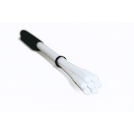 Baguette de tamborim 7 brins évasés 32,5 cm - dure -  avec Grip - Blanc-C-BT07-Zoom 7 brins