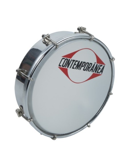 Tamborim Contemporânea 6″ métal chromé – 8 tirants (C-TAM01) : son clair, précis et puissant. batucada, samba