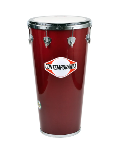 Timbal 14" pouces - Hauteur 70cm - 8 tirants - Bois Rouge - C-TIB01VE