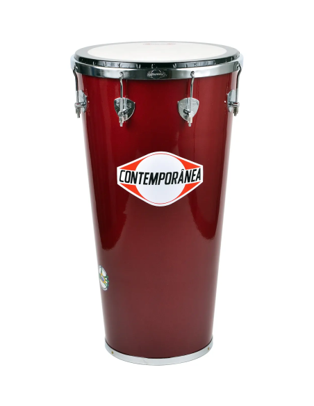 Timbal 14" pouces - Hauteur 70cm - 8 tirants - Bois Rouge - C-TIB01VE