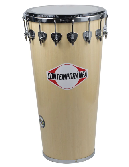 Timbal 14" pouces - Hauteur 70cm - 16 tirants - Bois - C-TIB01