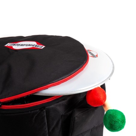 Housse de Surdo 22x40 cm Deluxe Contemporânea-rangement-poche-peau